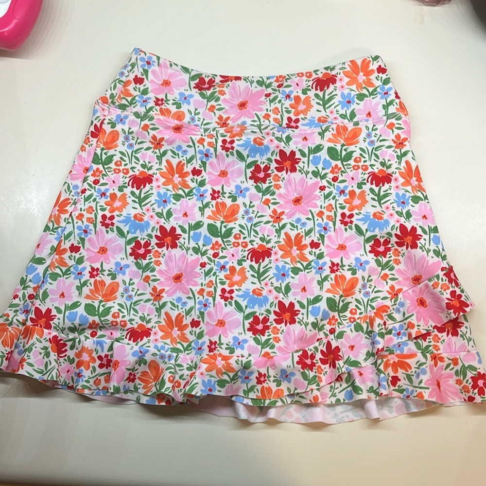 Lime Ricki Floral Ultra High Waist  Skirt w/ Bottoms size XS